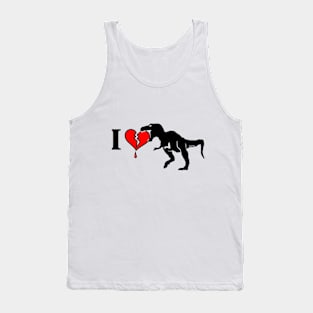 Warning! dinosaur eats heart Tank Top